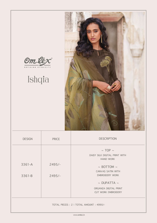 Ishqia By Omtex 3361 Series Wholesale Dress Material manufacturers